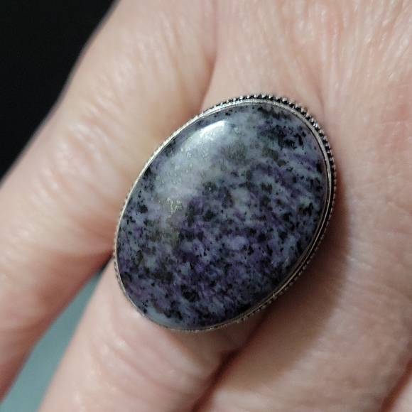 Sterling Silver Charoite Ring - Picture 1 of 7